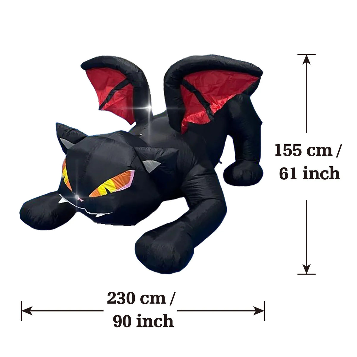Halloween Inflatable Ghost Pumpkin Black Cat Spider Decoration with LED Lights for Home Yard Lawn Indoor and Outdoor Decoration