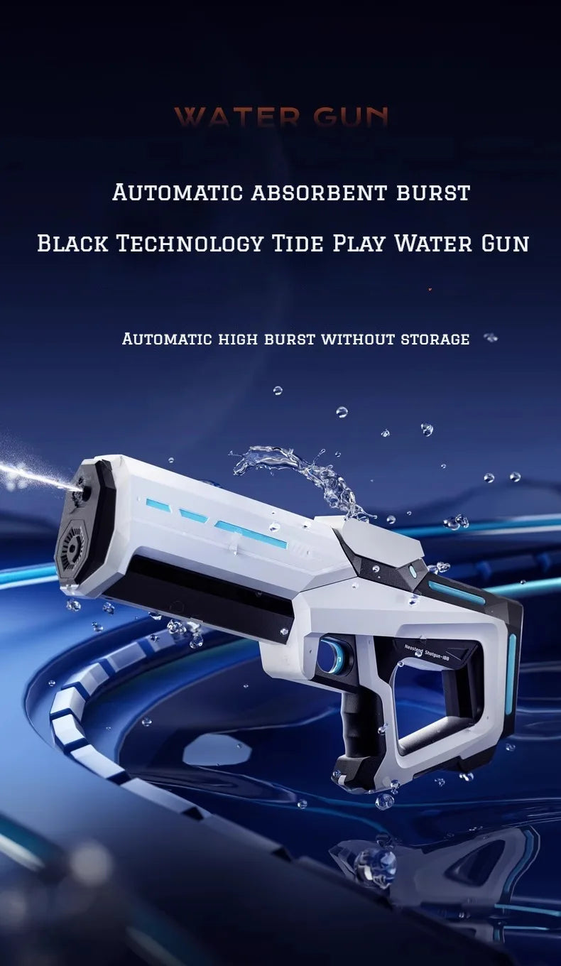 42cm Electric Water Guns for Adults High Pressure Automatic Absorb Water Watergun Summer Outdoor Beach Pool Toys for Kids Gifts