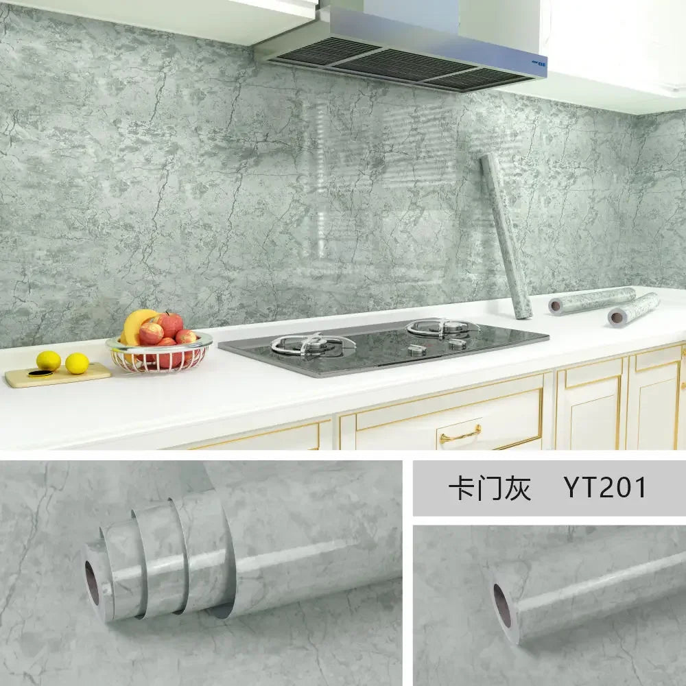 Marble Self-Adhesive Wallpaper for Kitchen and Home Decor