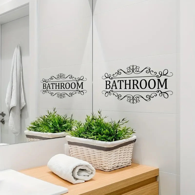 Waterproof Bathroom Wall Sticker PVC Home Art Room Decor Wall Door Stickers Bathroom Decoration Decal Home Supplies