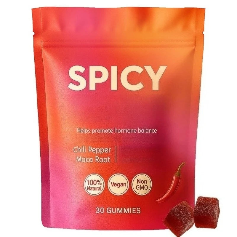 Hormonal Balance Gummie Peach Flavor Contain Chili Pepper and Maca Root Extract Support Daily Health & Energy Recovery