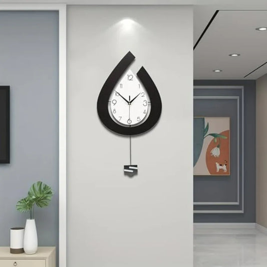 Large Wall Clock for Living Room Decor Big Pendulum Modern Wall Clock Silent Non Ticking Battery Operated 28.7 Inch Clock for K