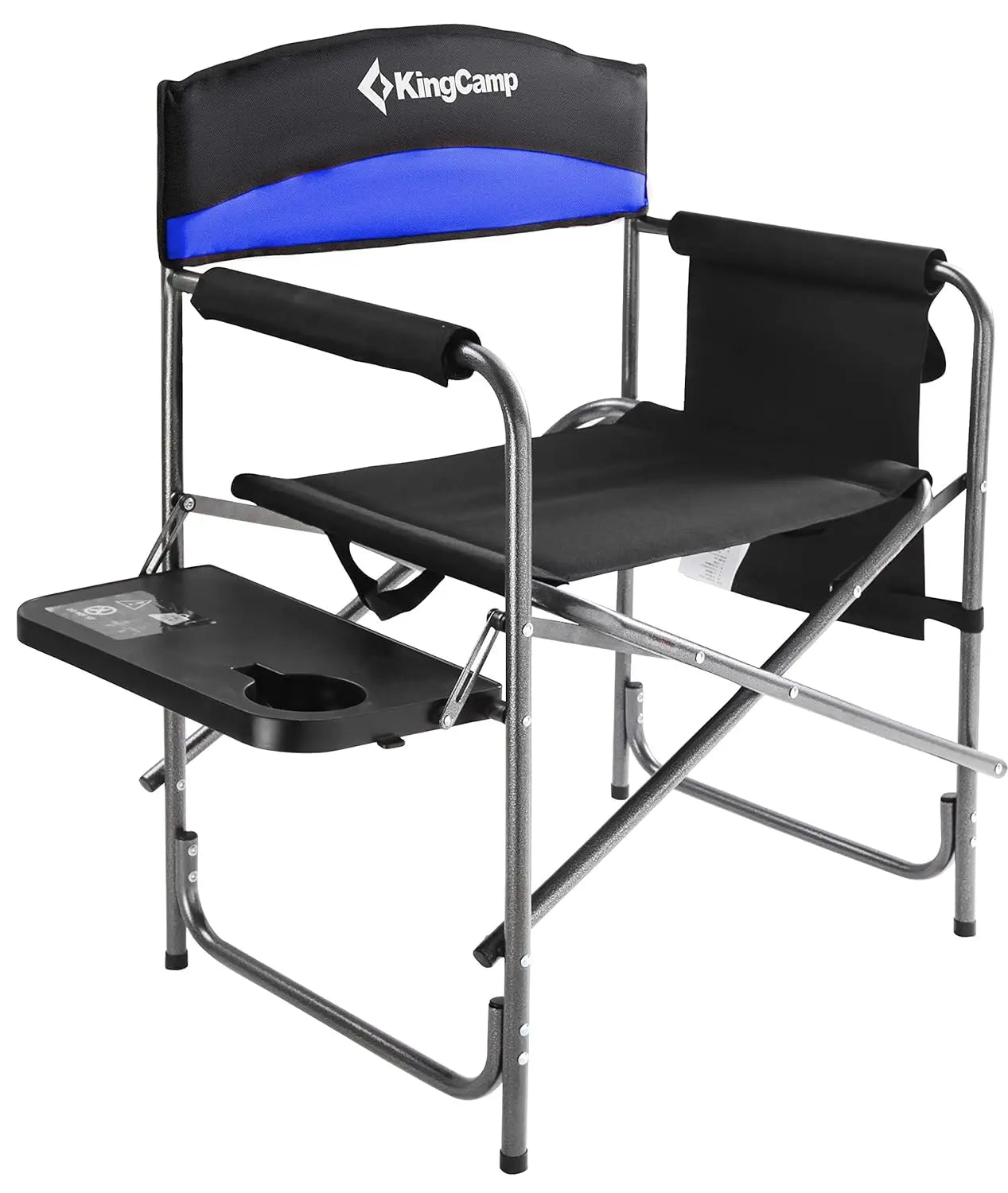 Heavy Duty Folding Camping Chair with Side Table Pockets for Outdoor Sports Fishing, Custom