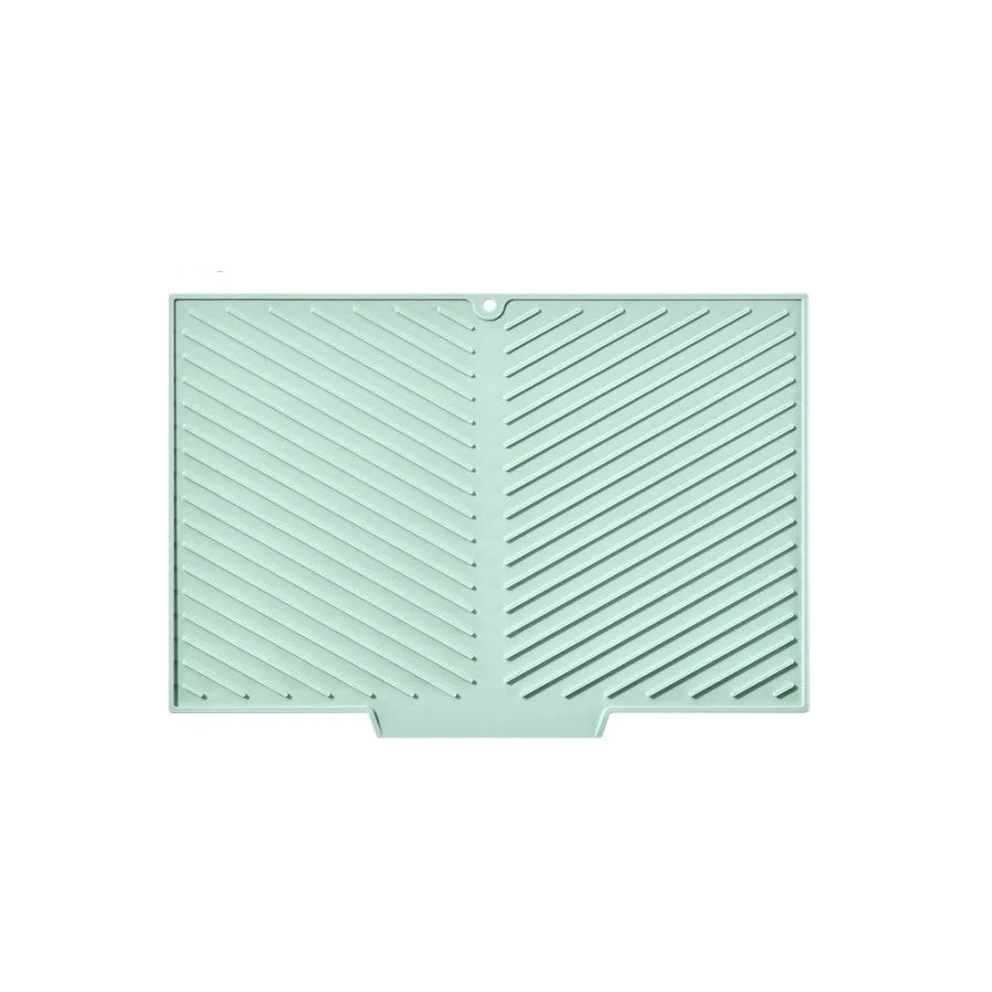 1pc Silicone Draining Pad Diversion Opening Slope Dish Cup Storage Pad Bathroom Water Filter Pad Non-Slip Mat Kitchen Unit Heat