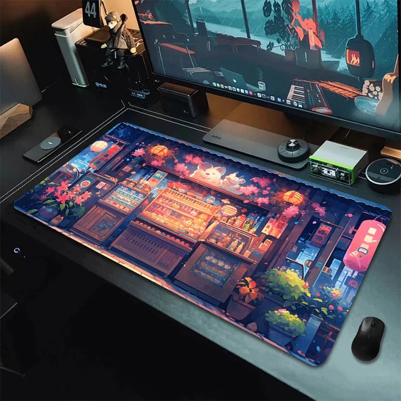 ftvae Computer Mouse Pad Gamer Japan Aesthetics Desk Mat Office Accessories Pc Cabinet Mousepad Keyboard Gaming Mats Xxl Large M