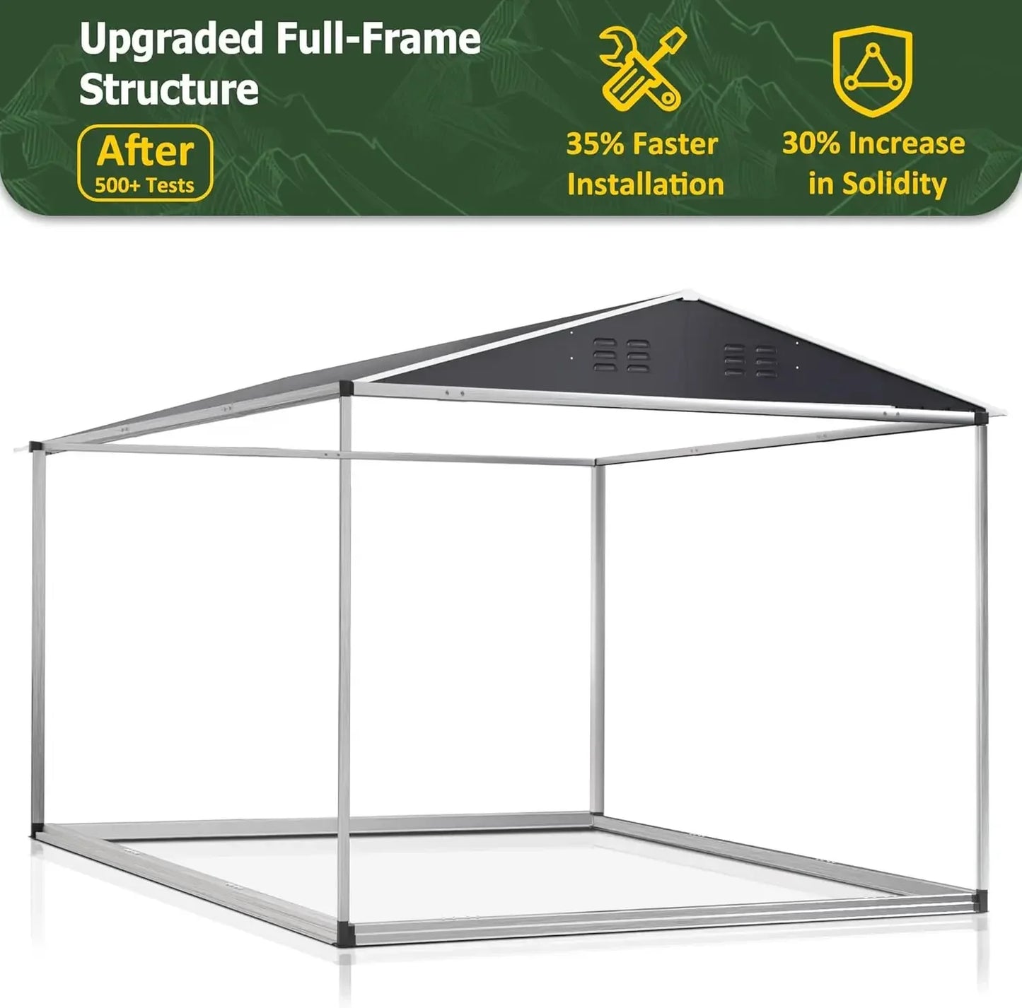 Durable Aluminum Outdoor Storage Shed With Lockable Doors