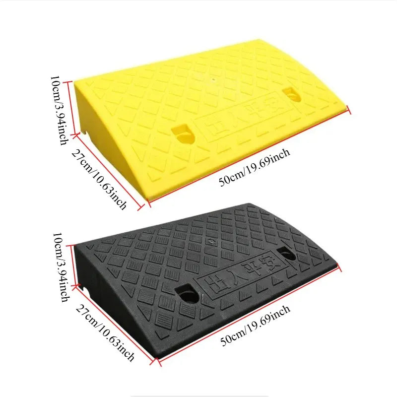 Portable Threshold Ramp 3/5/6/7/8/9/10cm Height Non-Slip Surface Durable Ramp for Car Motorcycle Wheelchair Scooter Pets Access
