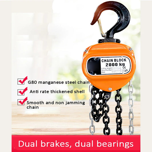 1tons -3 tons small lifting inverted chain Hand lever hoist hand hoist crane manual hand plate tensioner