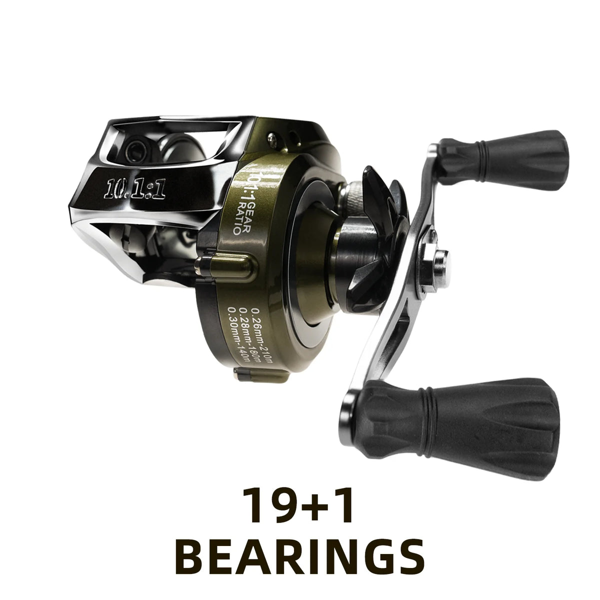 Premium Circular Grip Green Waterdrop Fishing Reel - Ergonomic Design, Smooth Casting, Durable Construction