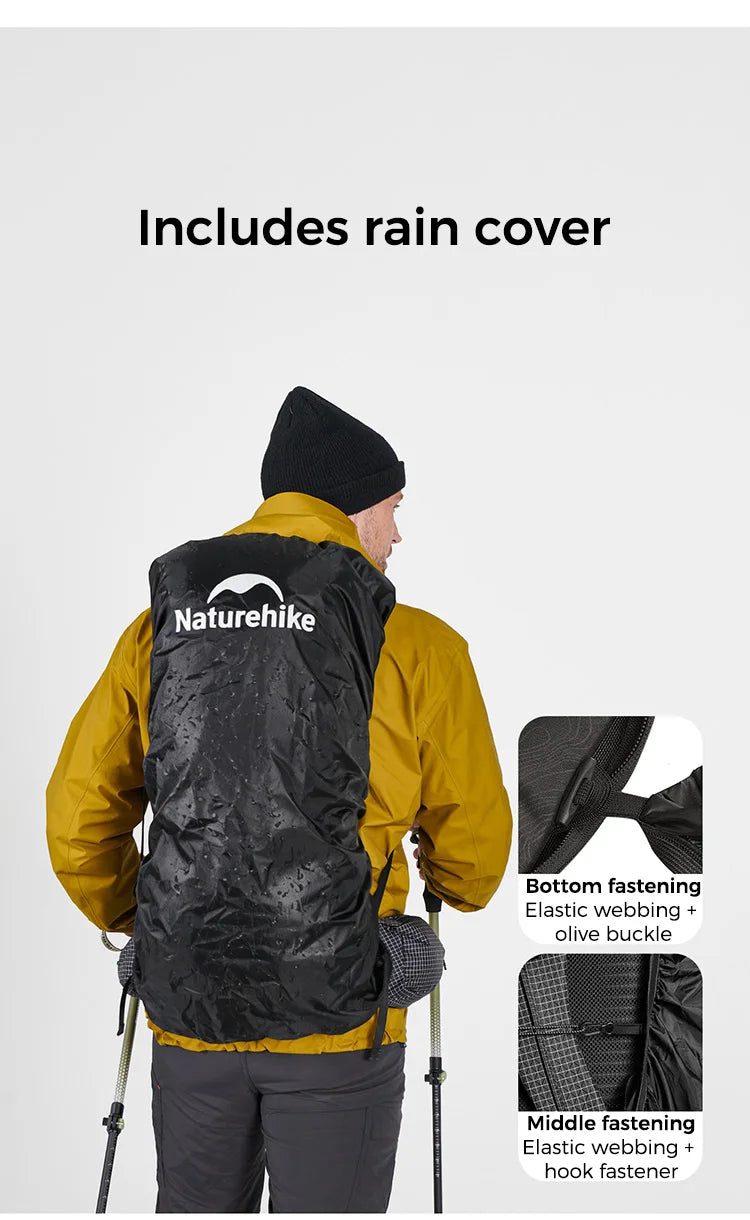Naturehike Rock 2.0 Hiking Backpack Large Capacity Outdoor Backpack for Leisure Sports and Travel Climbing Camping Backpack