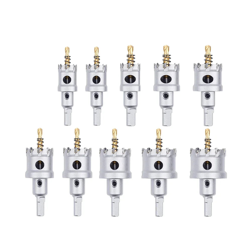 10Pcs Metal Hole Saw Set 16-54mm 5/8" - 2 - 1/8" Metal Steel Hole Saw Drill Bit for Woodworking Metal Cutter Tools