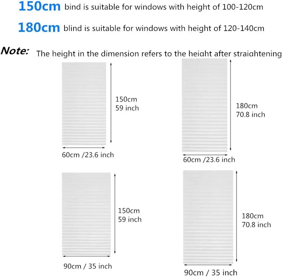 Cordless Pleated Fabric Window Blind For Room Darkening