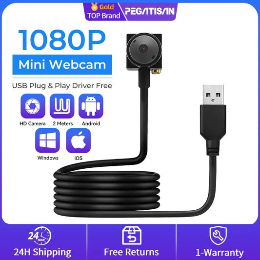 1080P Full HD Mini USB Webcam Wide Angle USB CCTV Cam With 2.8/3.7mm Lens Plug and Play Video Camera For PC Laptop Desktop
