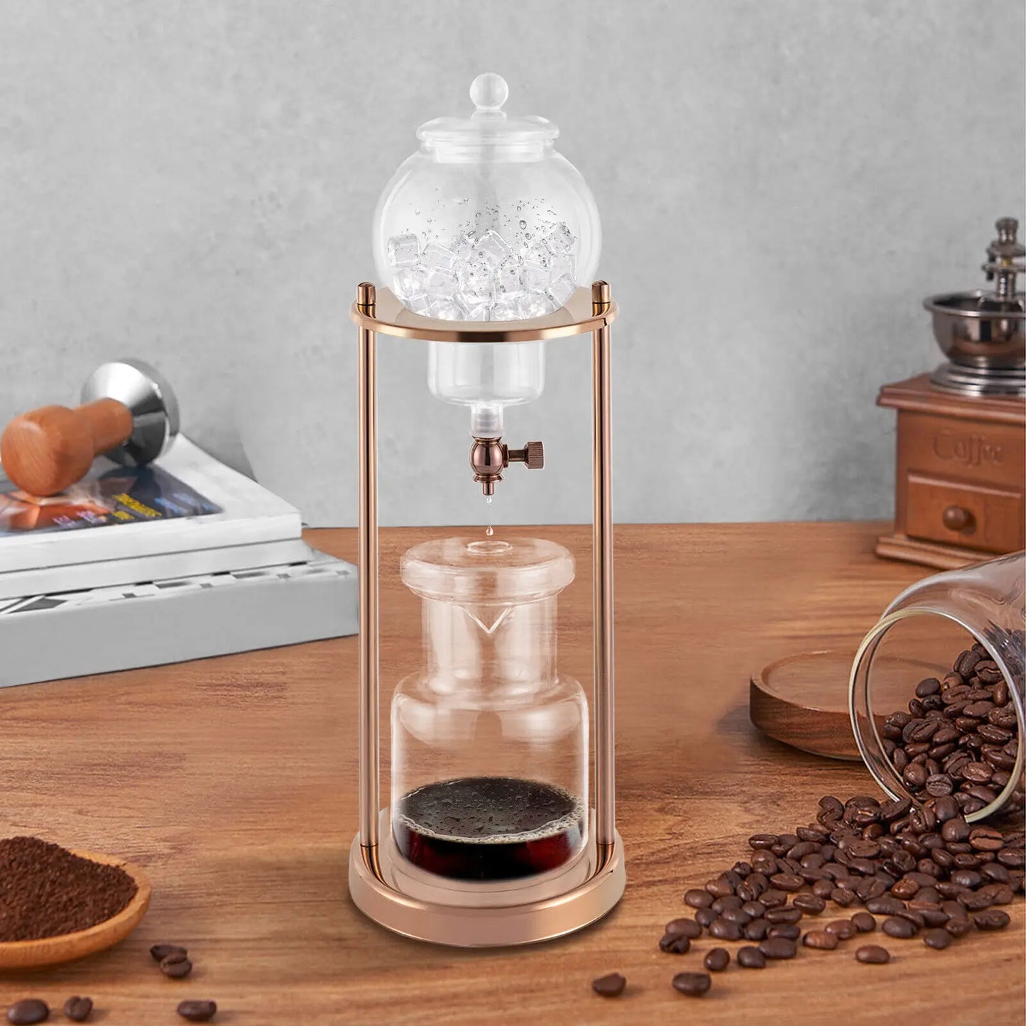 Cold Brew Coffee Maker With Adjustable Valve Glass Carafe