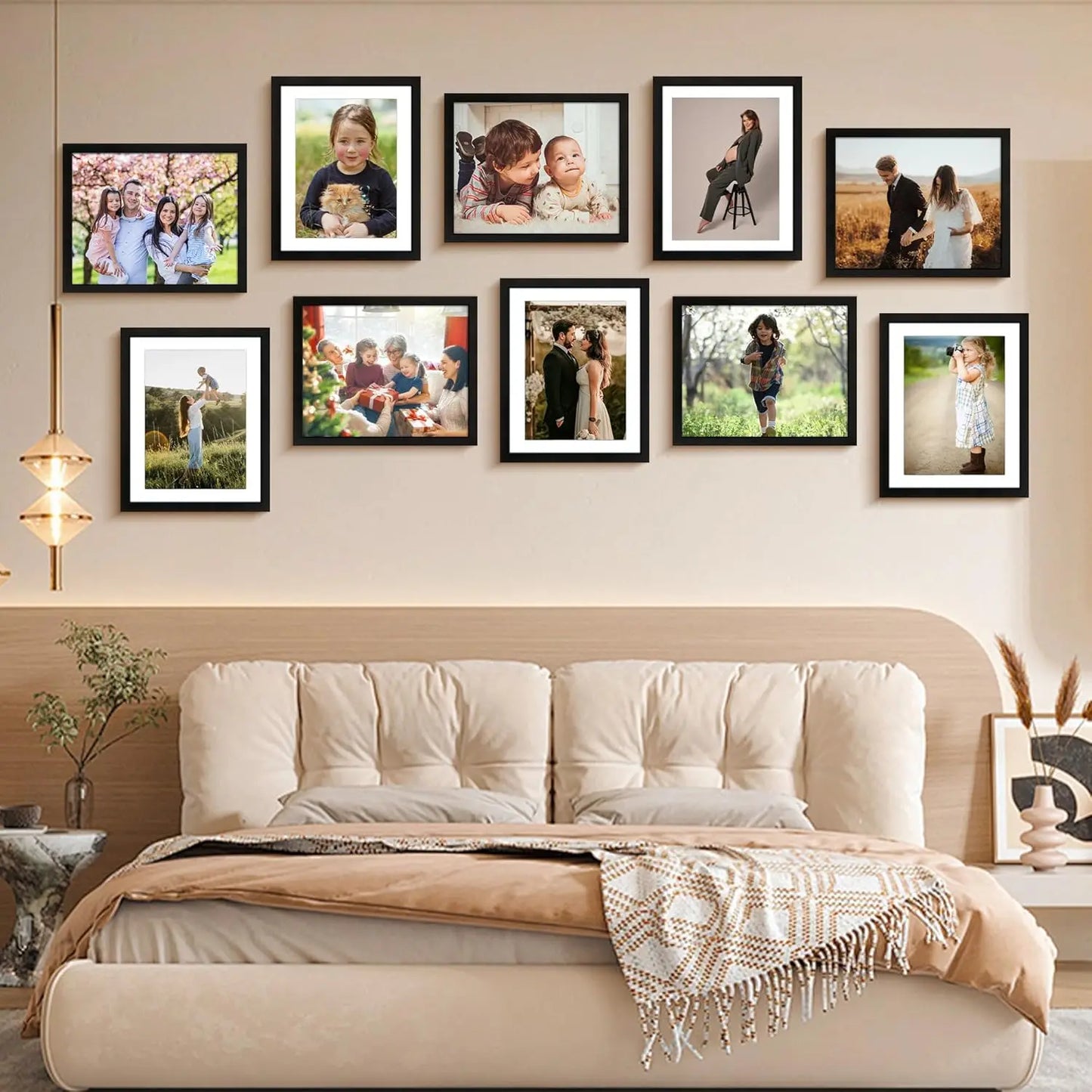 8x10 Picture Frame 1 Pack, Photo Frame with HD Plexiglass, Display Pictures 5x7 with Mat or 8x10 Without Mat, Picture Frames Collage for Tabletop or Wall Display, Black