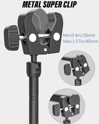Foldable Car Rearview Mirror Tablet Holder With 360° Adjustable Metal Arm For Phones Tablets Smartphones