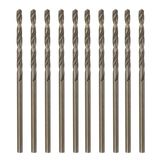 10pcs Cobalt Jobber Drill Bits 1.8mm/2.1mm for Hard Metal Wood Plastic