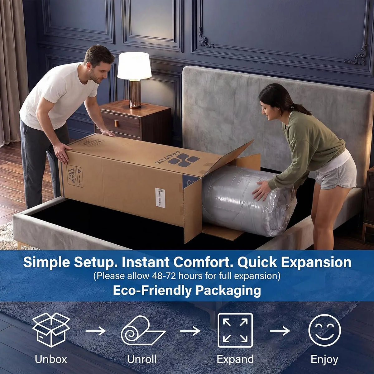 Premium Memory Foam Mattress With Pocket Springs And Support