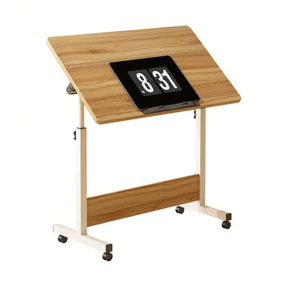 Foldable Standing Desk with Wheels – Compact Fixed-Height Table for Home Office & Small Spaces