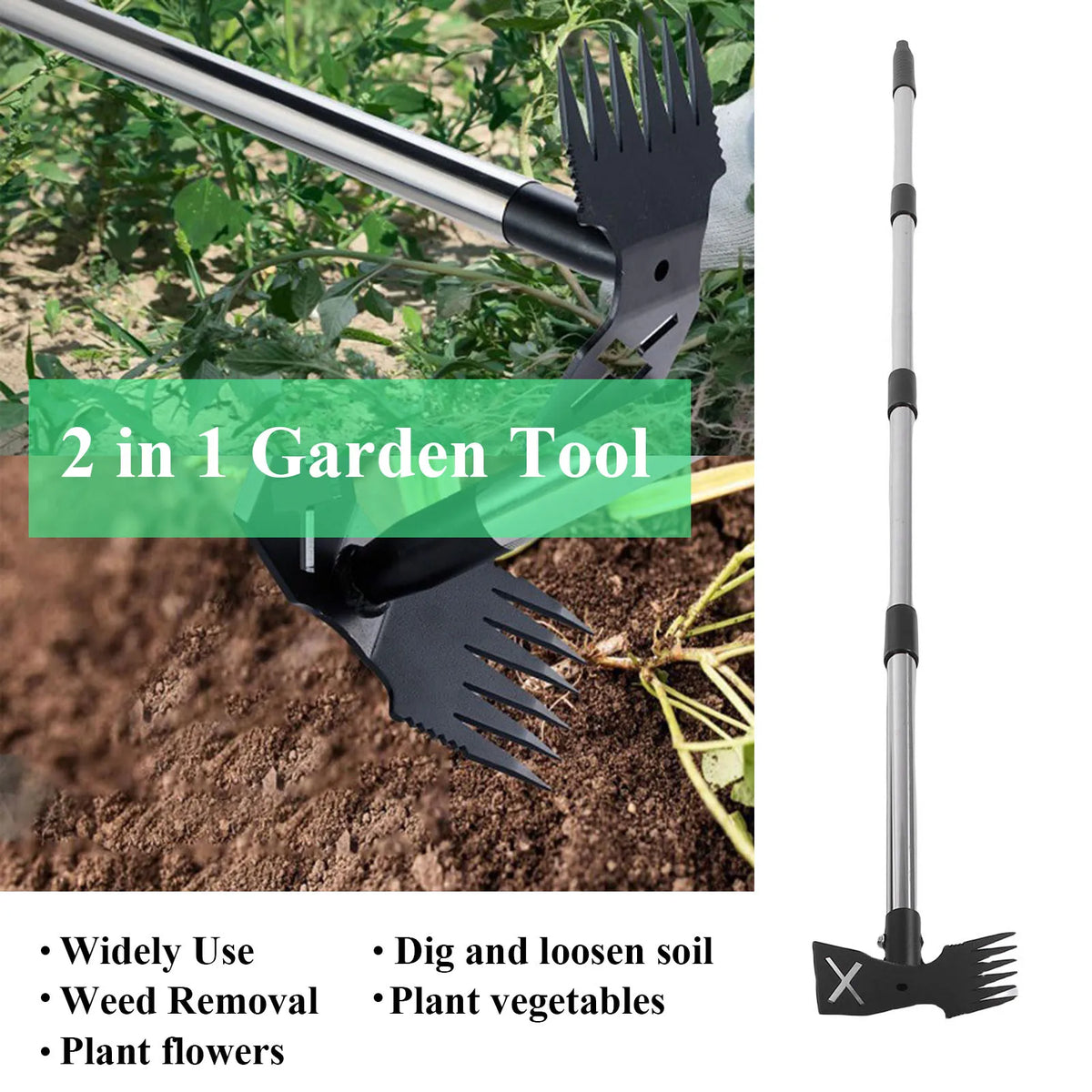 Professional Stainless Steel Weed Puller For Deep Root Removal