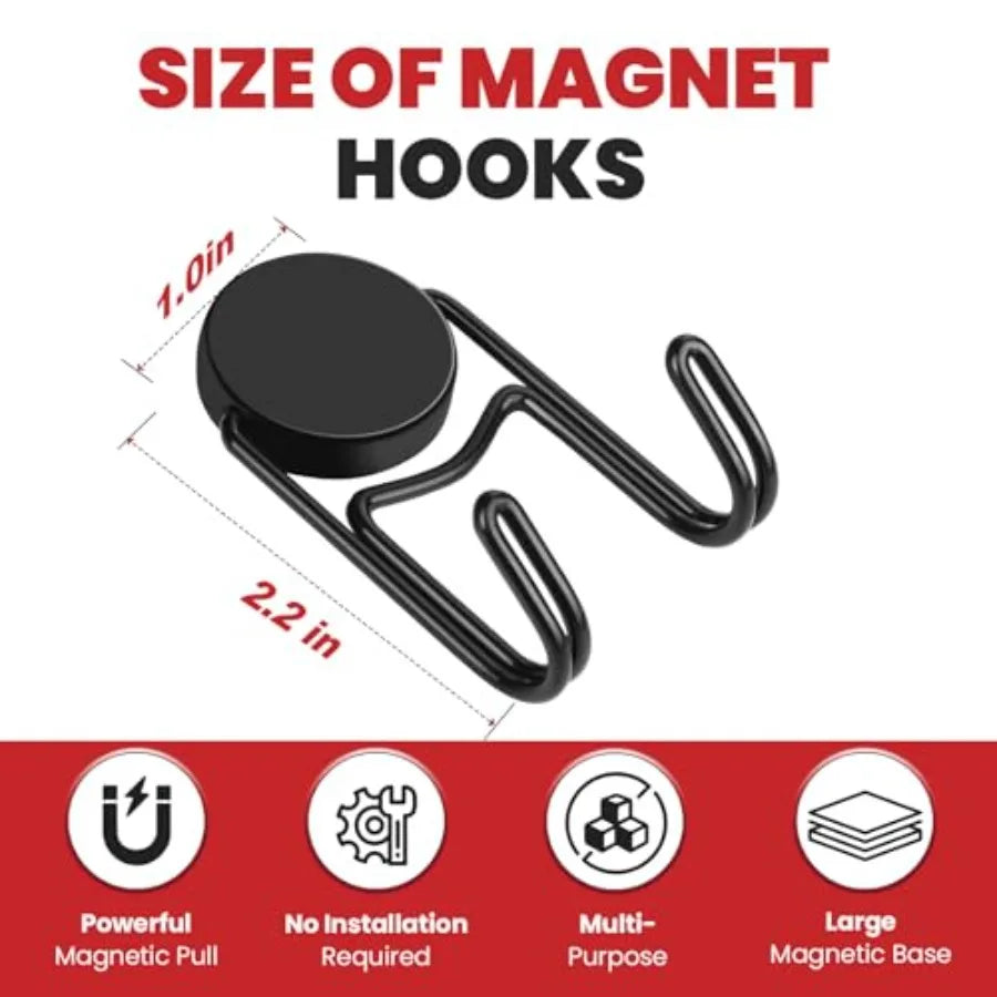 Magnetic Hooks for Cruise Cabins 50Lbs+ Heavy Duty Magnet Hook Strong Magnets Hanging Swivel Hooks for Refrigerator Grill Toolb