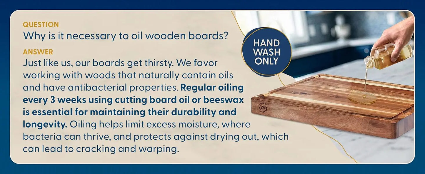 Sonder Los Angeles Winsome Acacia Wood Cutting Board, 16x12x1.5 in