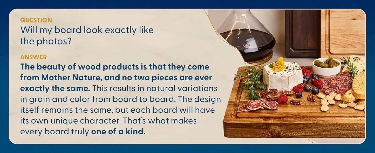 Sonder Los Angeles Winsome Acacia Wood Cutting Board, 16x12x1.5 in