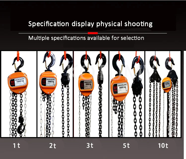 1tons -3 tons small lifting inverted chain Hand lever hoist hand hoist crane manual hand plate tensioner