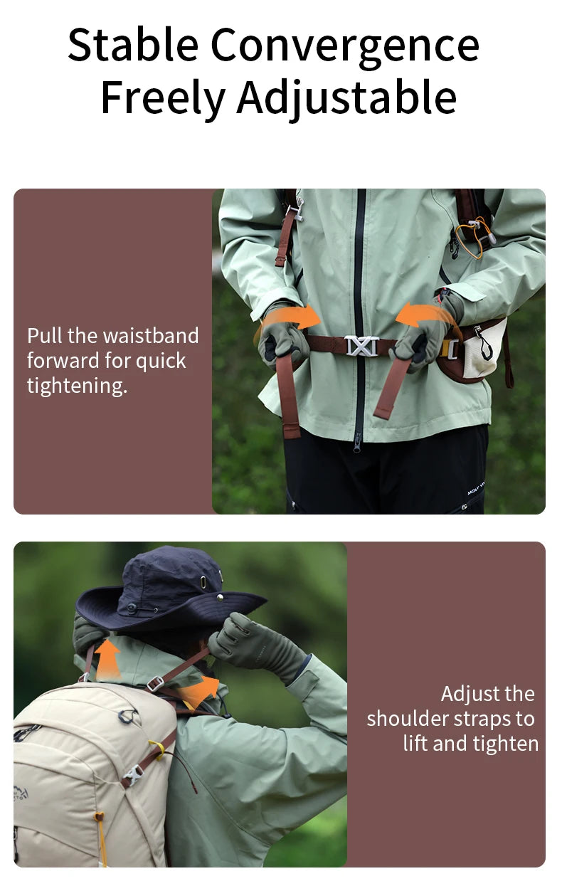 Hiking Backpack, Waterproof Hiking Daypack with Rain Cover, Lightweight Travel Camping Backpack for Men Women