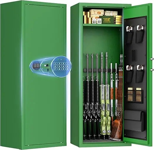12-15 Rifle Safe with Keyboard, Quick Access Large Safe for Rifles, Locking Cabinet Rifle Safe with Saf