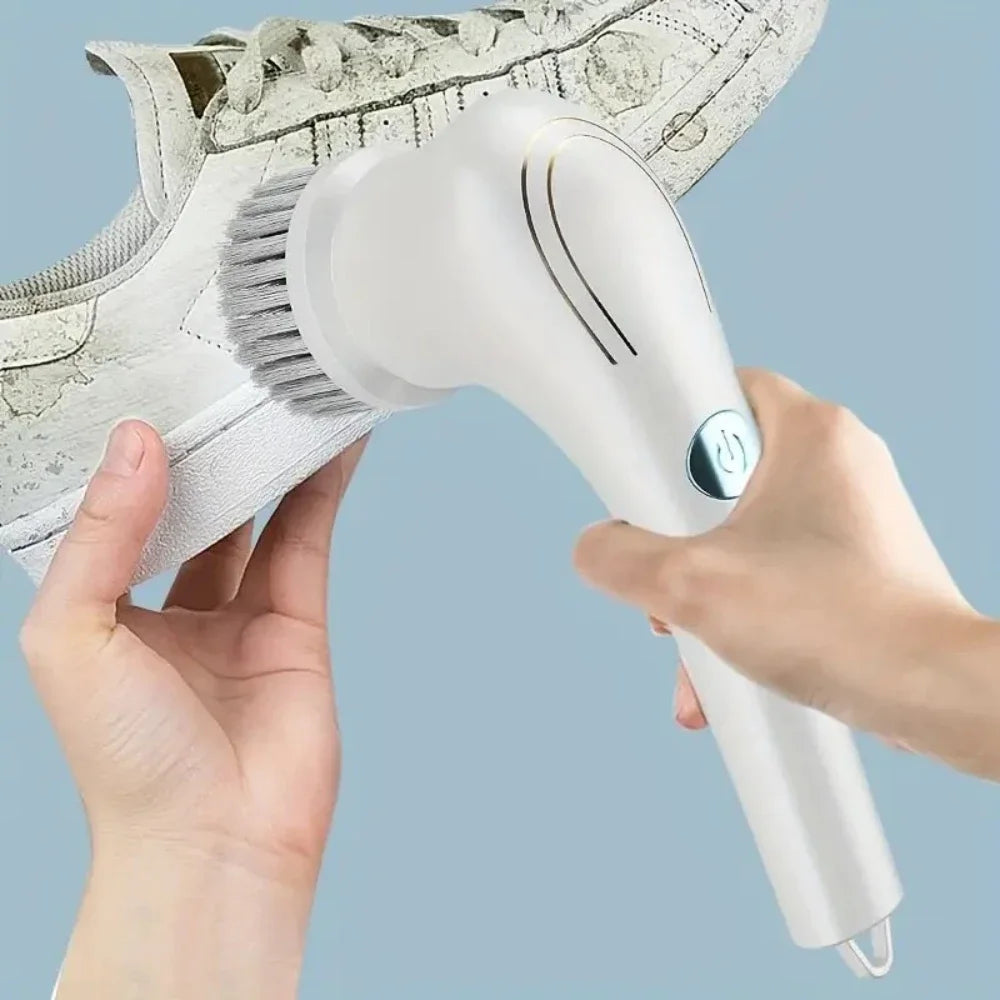 Handheld Electric Spin Scrubber - Cordless Power Cleaning Brush, Heavy-Duty for Kitchen Grease, Bathroom Grout & Tile Cleaning