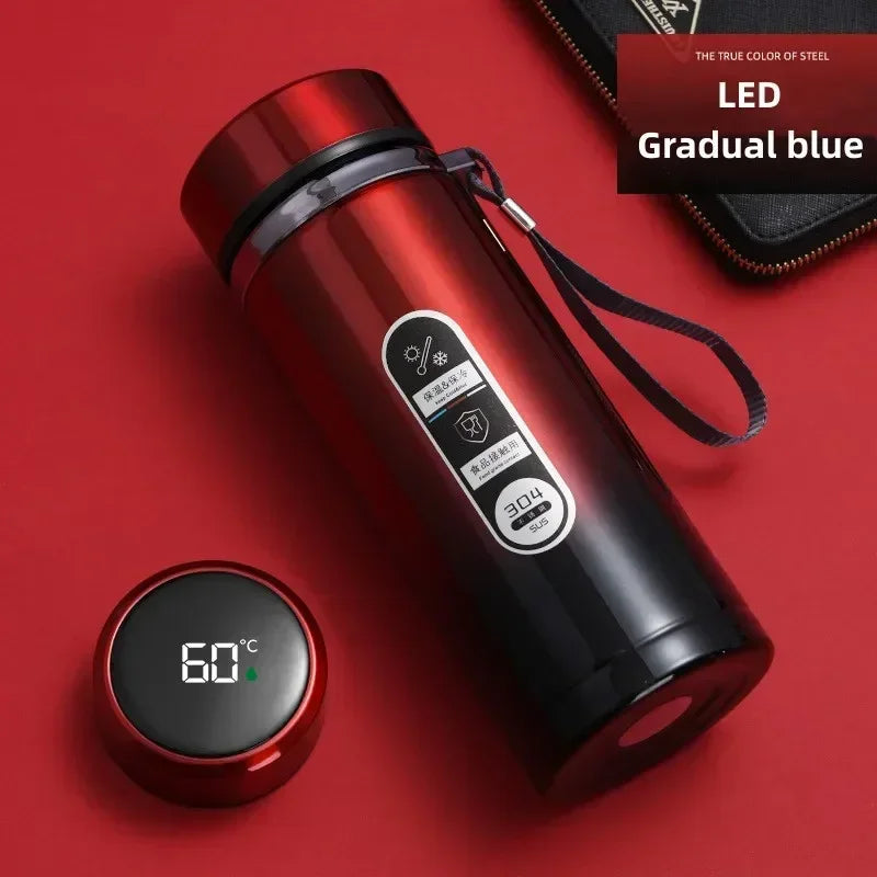 Thermos Sus304 Tea Water Bottle 500ML-1Liter Stainless Steel Vacuum Flask Portable Cups Bottle with LED Temperature Display