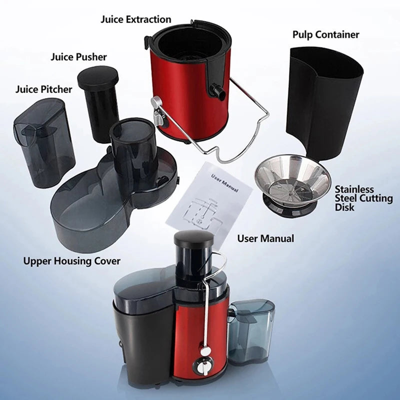 High Quality Wide Mouth Juicer Easy Clean Extractor Press Centrifugal Juicing Machine for Whole Fruit Vegetable