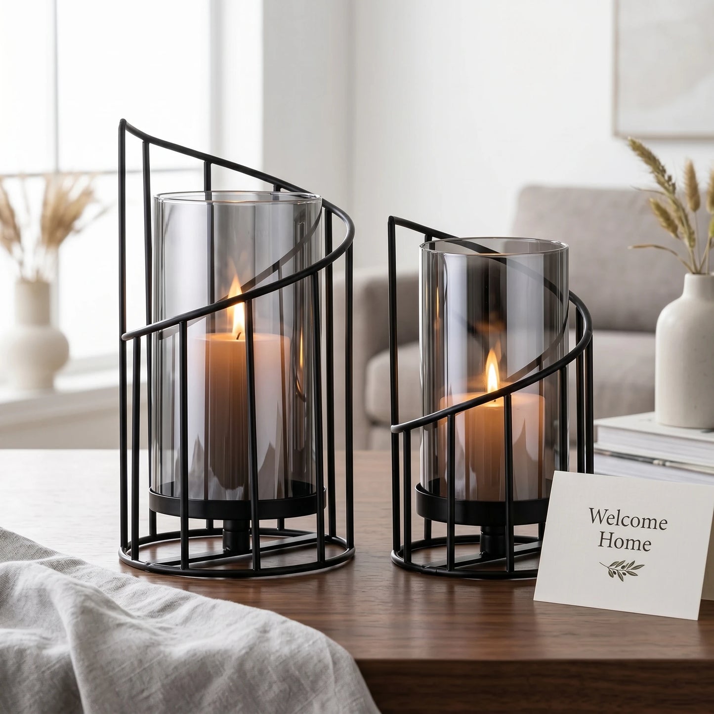 Stunning Spiral Glass Hurricane Candle Holder For Wedding Centerpieces