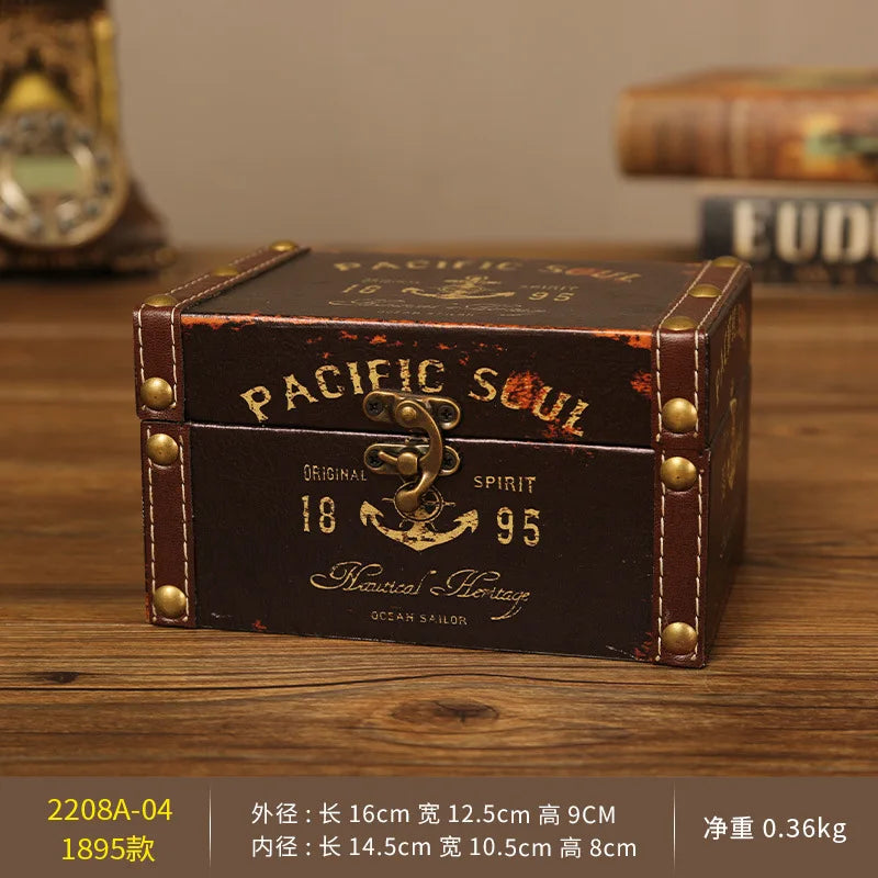 European-Style Retro Storage Box Desktop Cosmetics Sundries Storage Box Leather Wedding Candies Box Gift Box Storage Box
