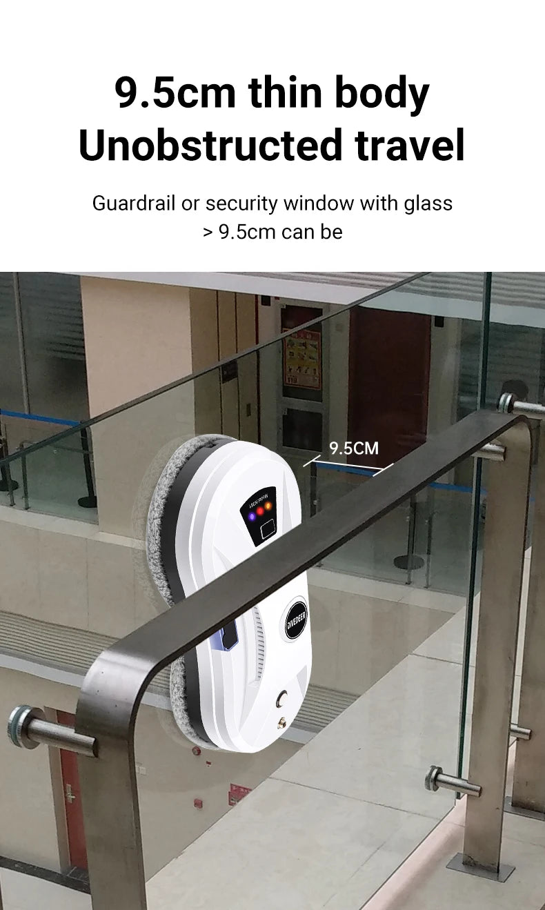 DIVEDEER Intelligent water spray window cleaner with automatic water spray function anti-fall magnetic glass home smart cleaner