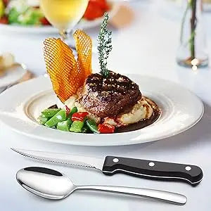49-Piece Silverware Set with Organizer, Heavy Duty Stainless Steel Flatware Set for 8, Cutlery Utensil Sets with Steak Knives, Rust-proof, Mirror Polished, Dishwasher Safe, Heavy Duty