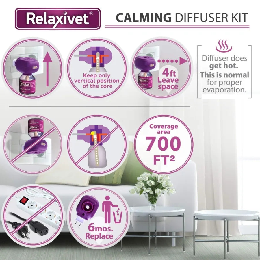 Calming Cat Diffuser Refill for Anxiety and Stress Relief