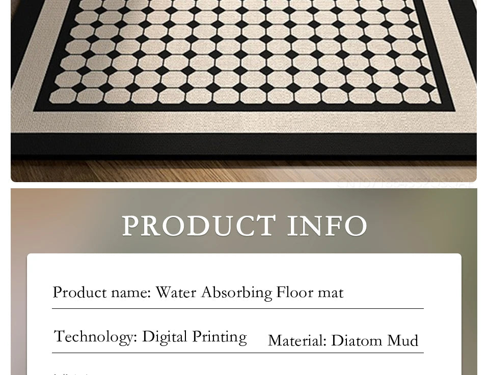 Kitchen Floor Mat Absorbent Non-slip Carpet Diatom Mud Long Foot Mats Minimalist Style Home Decoration Rug for Bathroom 주방 카펫