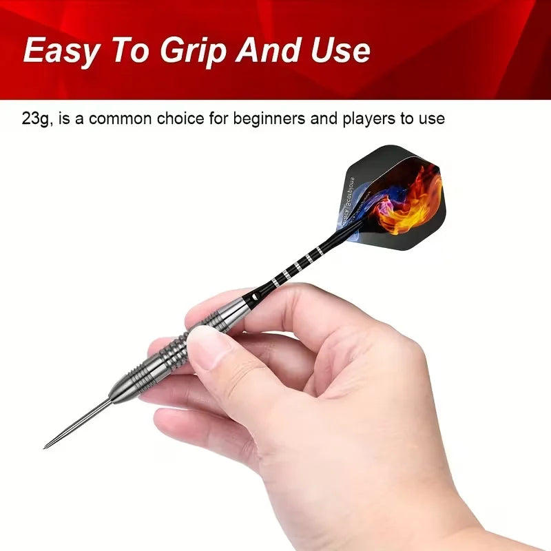 TRALOW 6pcs Professional Darts Combined with Steel Tips - Durable Metal Darts for Improved Accuracy,for Training And Competitive