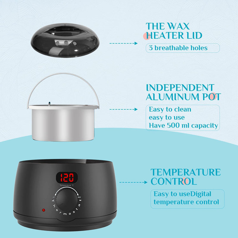 200ML/500ML Wax Heater Warmer Wax Machine for Hair Removal Depilation Wax Dipping Epilator Paraffin Pot Waxing Machine
