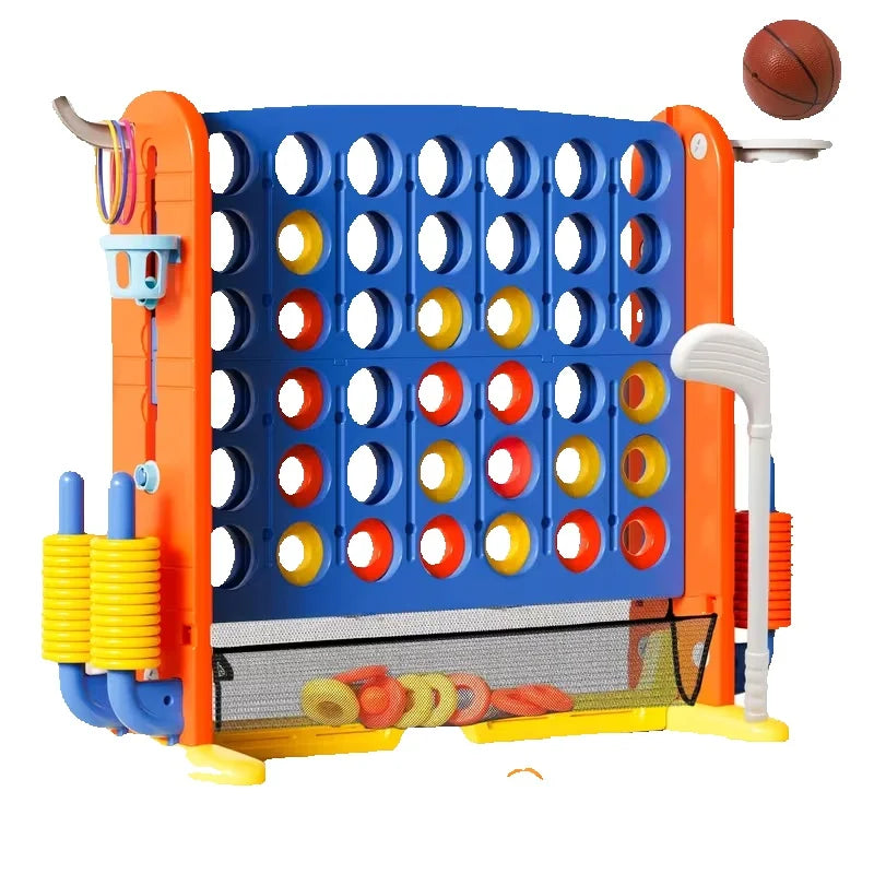 Enormous 4In A Row Game - 4In A Row Game, Height Adjustable Enormous 4-To-Score Game - Indoor/Outdoor Connect Game Set with Quick Release Slider, Ideal Birthday Gifts for 1+ Years Old Boys & Girls, Puzzle Thinking Online Game