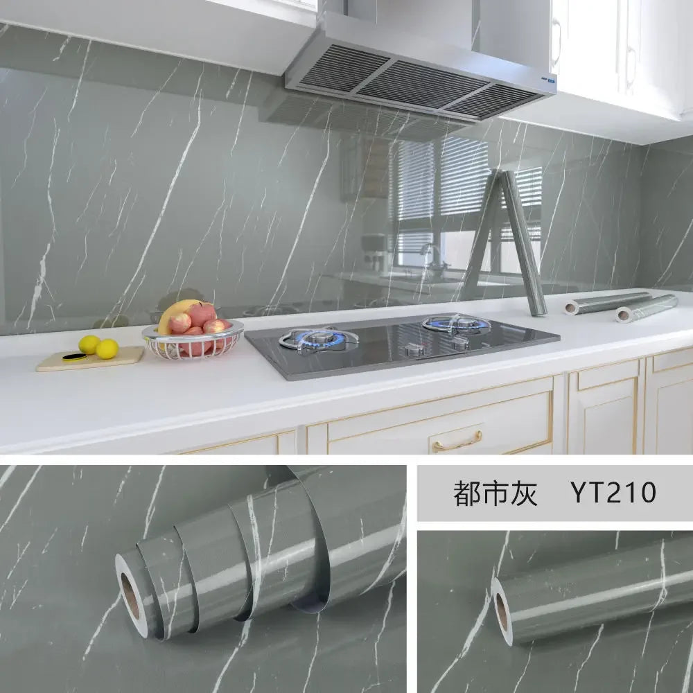 Marble Self-Adhesive Wallpaper for Kitchen and Home Decor