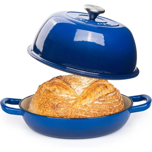 Enamelled Cast Iron Dutch Oven For Sourdough Bread Baking