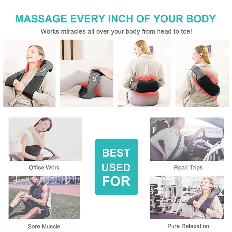 Medcursor Electric Neck And Back Massager With Heat