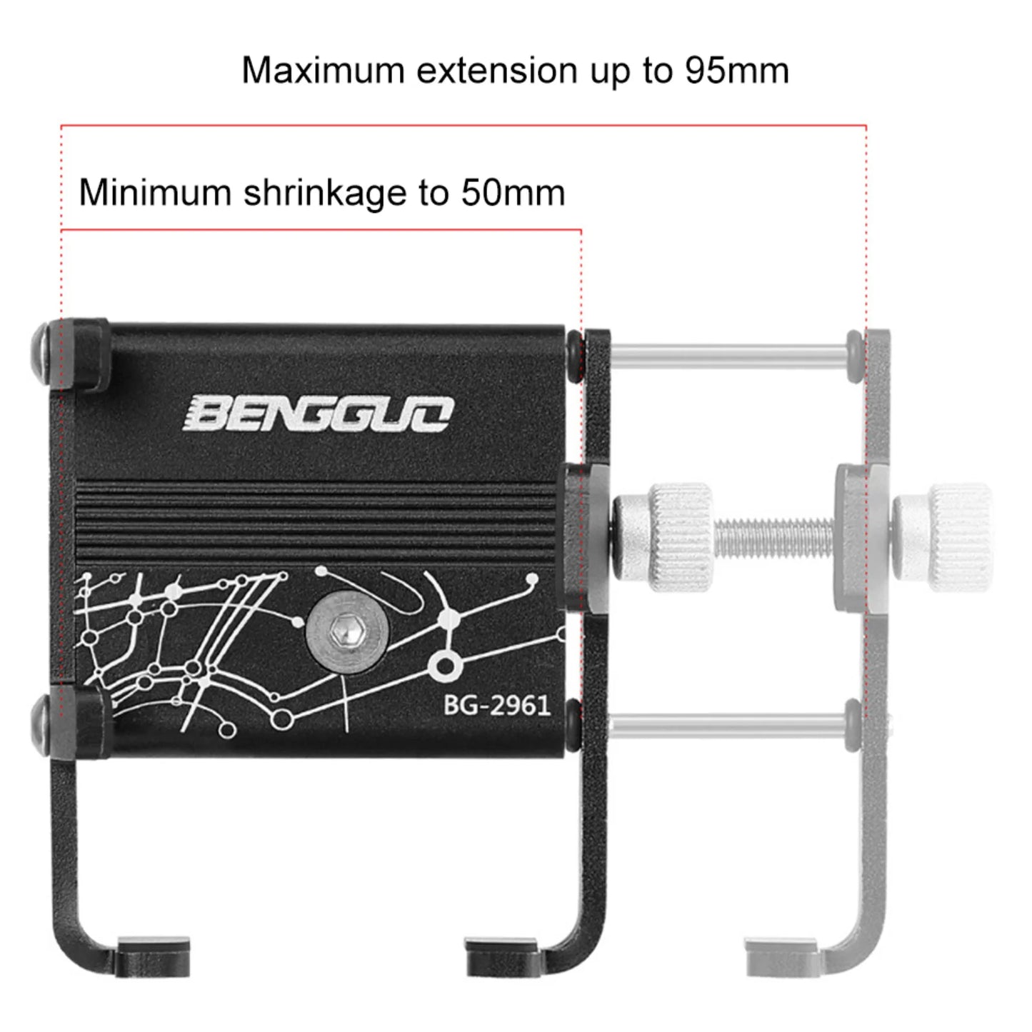 Bicycle Phone Reliable Mount Aluminium Alloy MTB Phone Mount Stand Adjustable Bike Phone Nonslip Holder Fixed Navigation Bracket