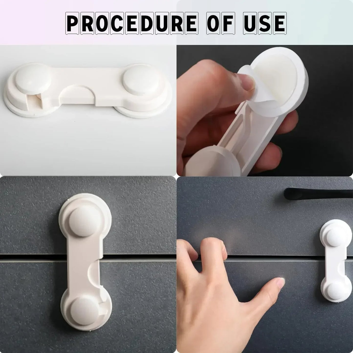2/5PCS Home Baby Safety Multifunctional Drawer Lock Baby Proof Cabinet Locks Child Safety Door Locks  Baby Protection