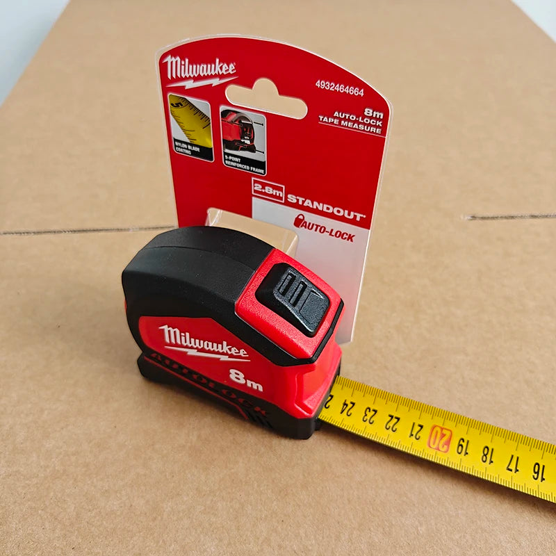 Milwaukee Tape Measure Series 5m/8m/10m AutoLock Magnetic Heavy Duty Measuring Tape for Construction Woodworking DIY