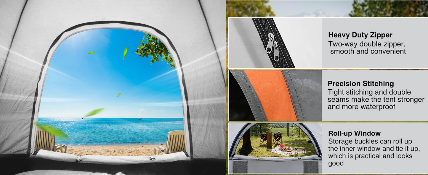 Nilight Truck Bed Tent 8-8.5FT Pickup Tent 2 Person Waterproof  PU2000mm Double Layer for Full Size Truck Camping Outdoor Travel