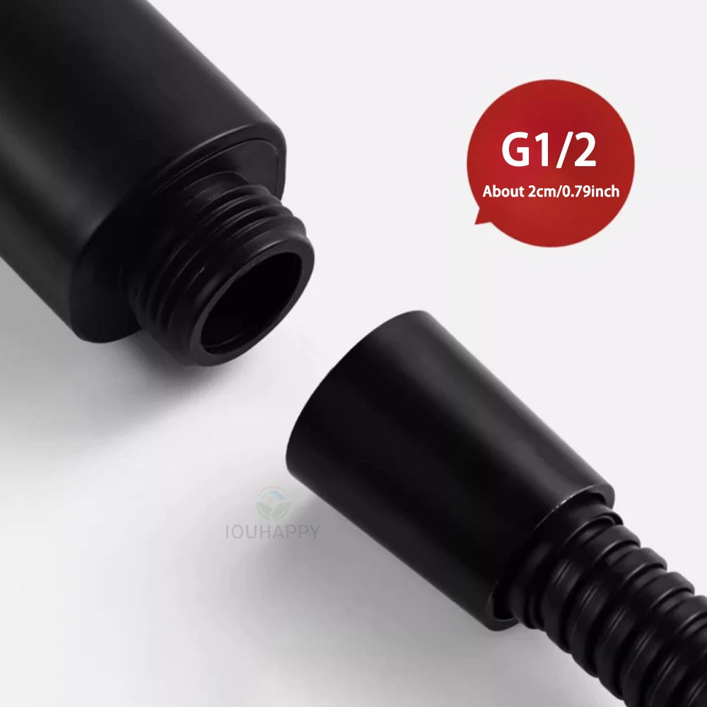 High Pressure Shower Head Set Water Saving Rainfall Spray Handheld 6 Jet Modes Shower Head with Hose Bathroom Accessories